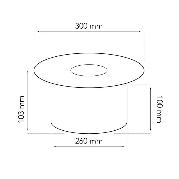 Round 5 Litres Bioethanol Burner (Ø: 26 cm)