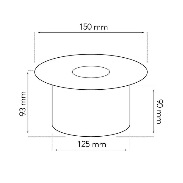 Round Outdoor 1 liter Ethanol Burner Ø15 cm
