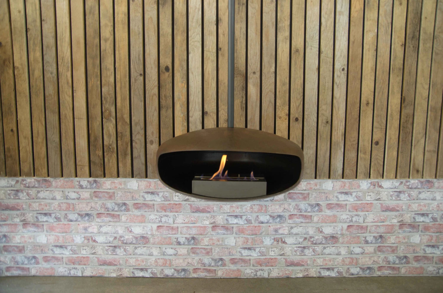 Hein and Haugaard Oxide UFO-60 ceiling-mounted bio fireplace
