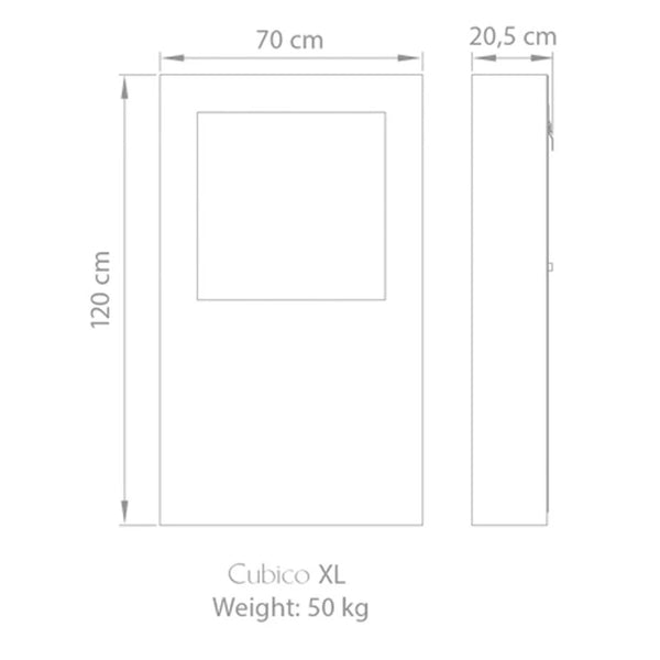 Safretti Cubico XL - Aço Inoxidável Escovado