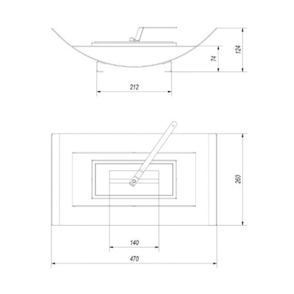 Arc Mini - Curved Bio Fireplace for Table