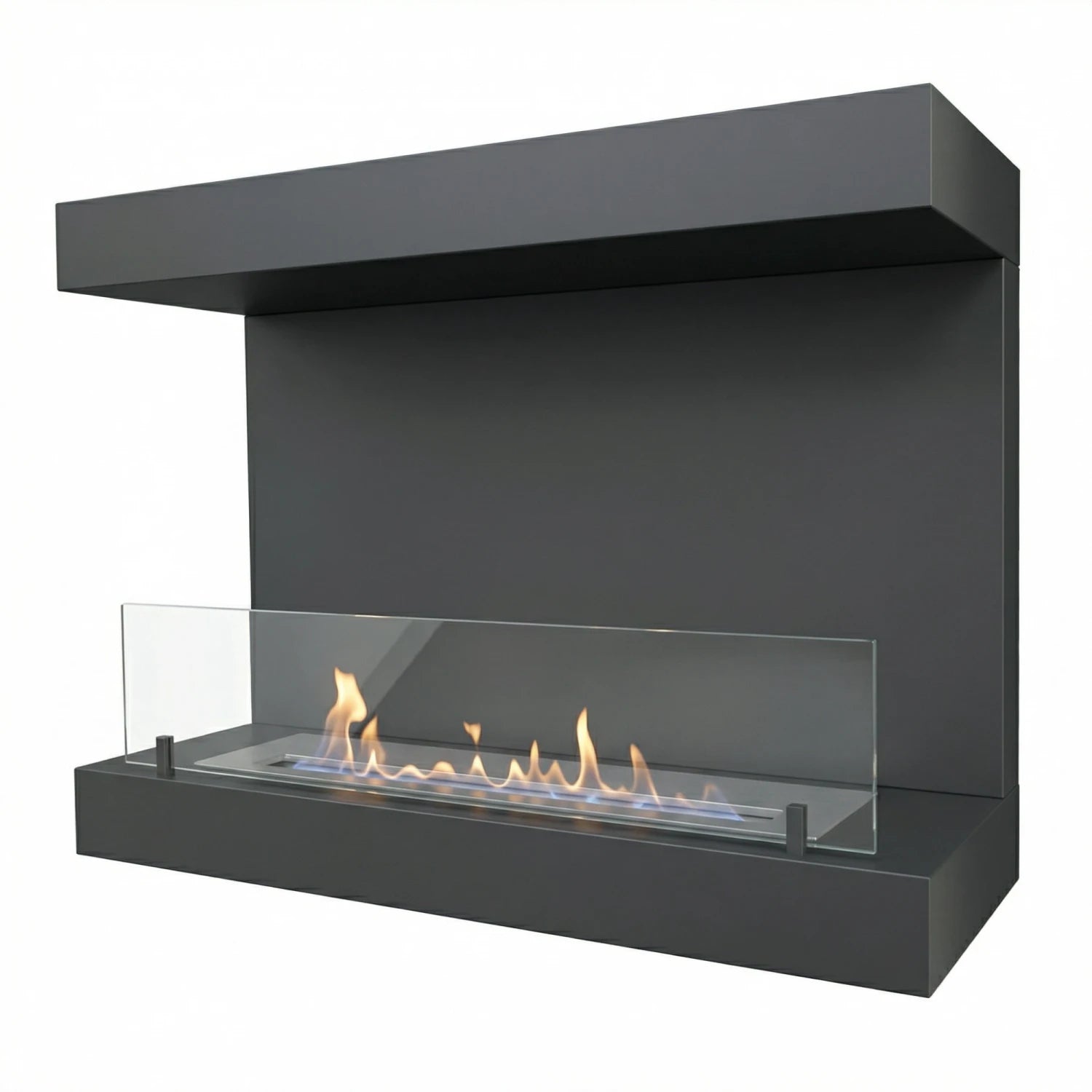 Dakota Black - 3-sided 80 cm Wall Biofireplace