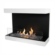 Dakota - Lareira de Parede de 80 cm com 3 Lados - Branco