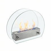 Circular Table Bio Fireplace - Steel