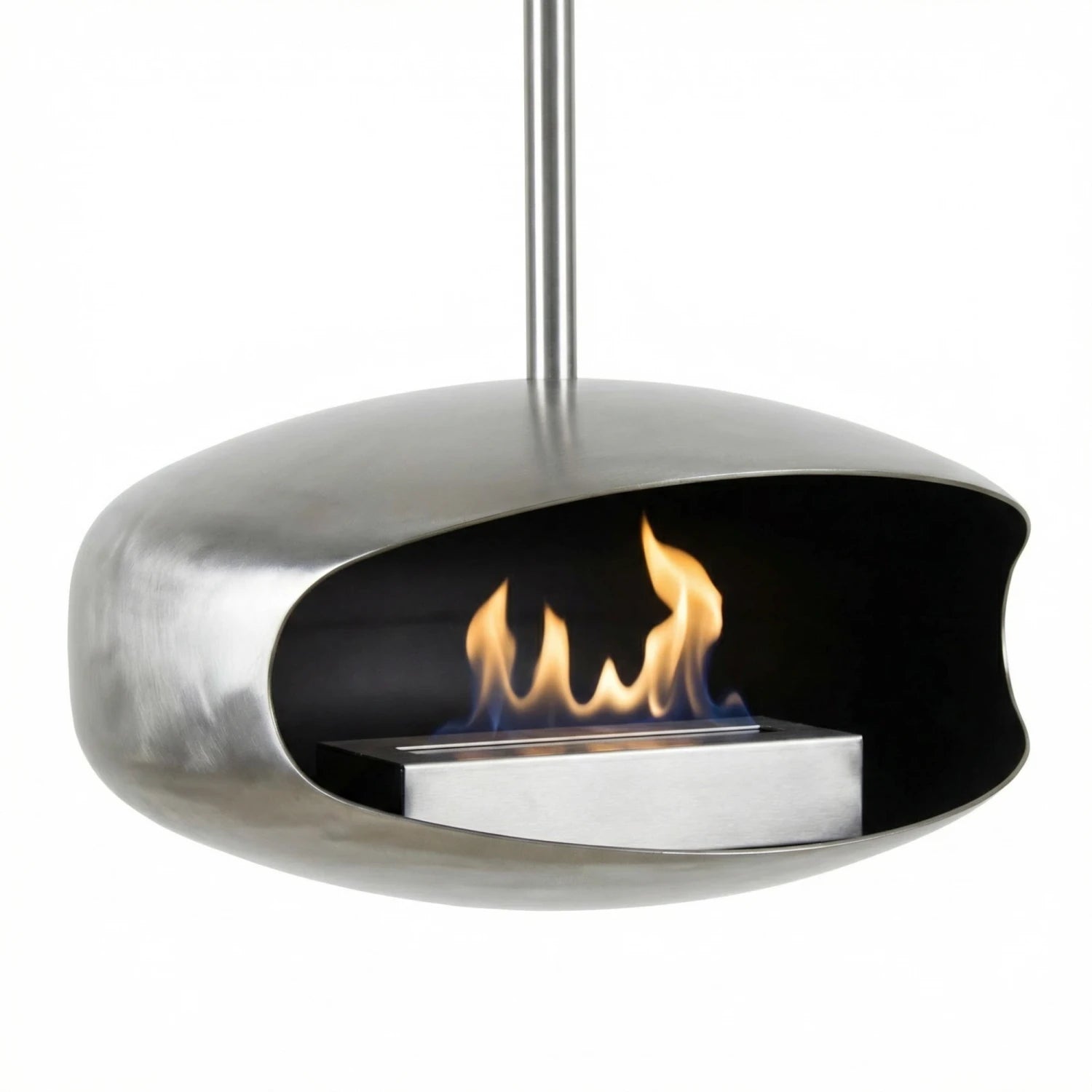 Hein and Haugaard UFO-50 Round, high-flame bio fireplace in steel
