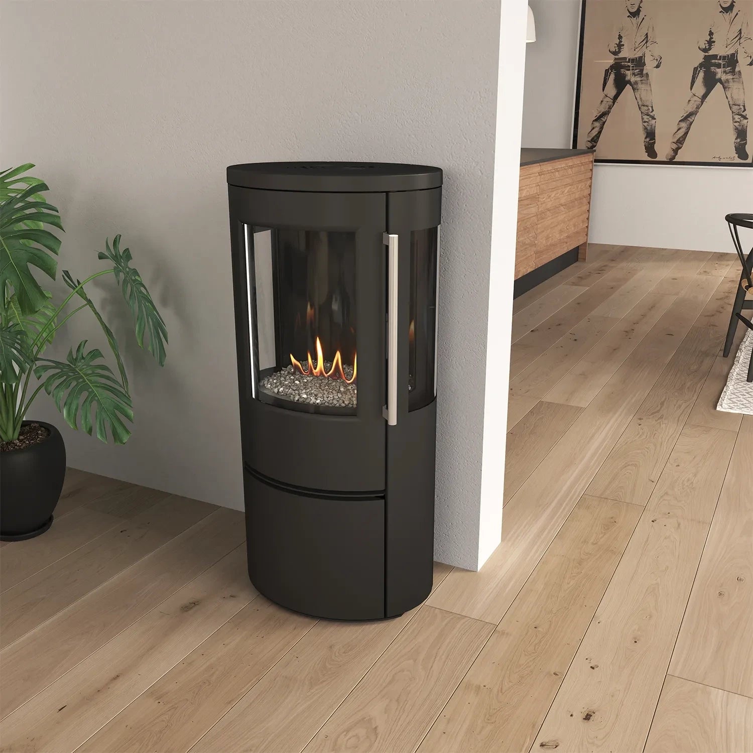 TermaTech Biotronic 23RG Automatic Bioethanol Fireplace with Panorama flame-view