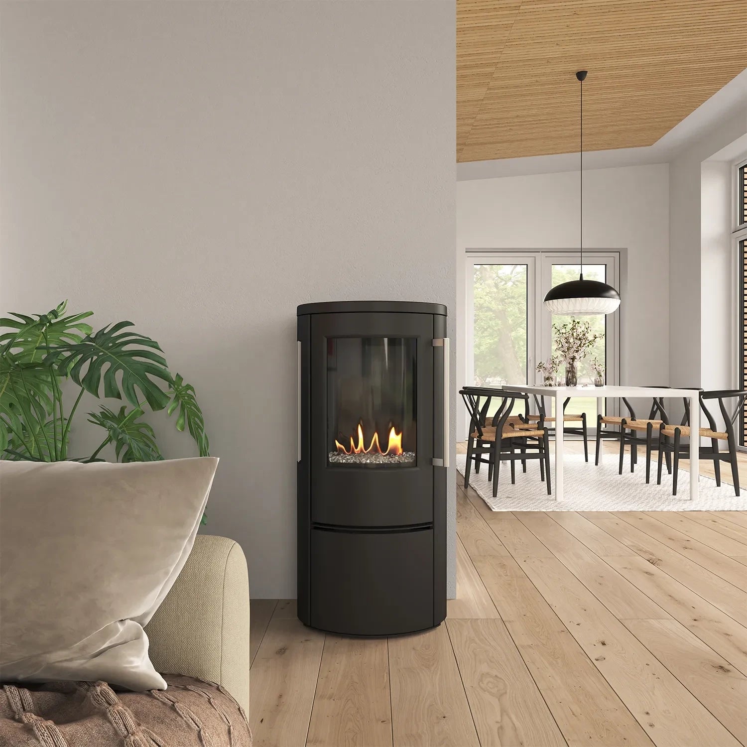 TermaTech Biotronic 23RG Automatic Bioethanol Fireplace with Panorama flame-view
