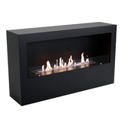 Bismarck Black- Freestanding 1-Sided Bio Fireplace
