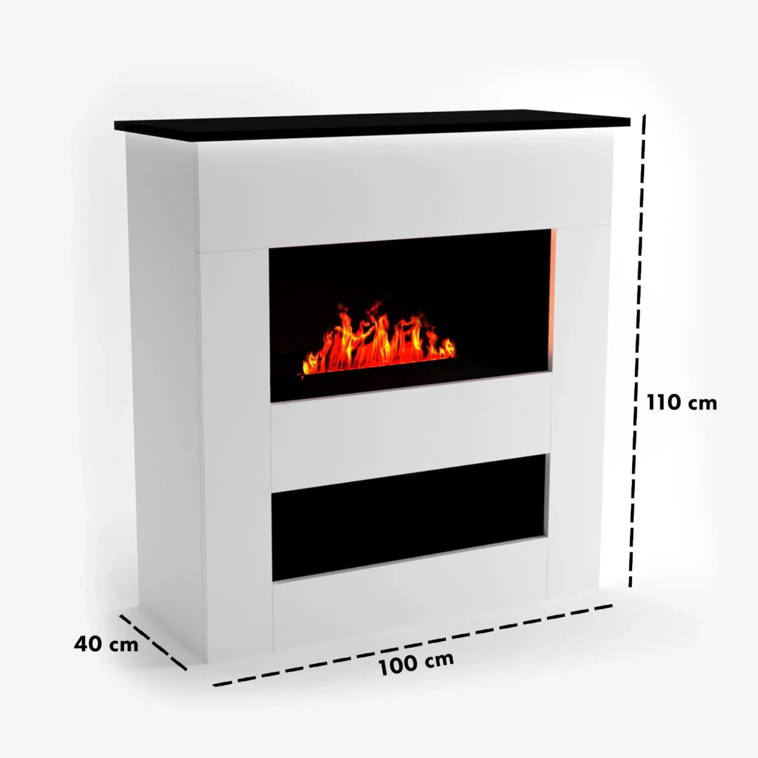 Brecht White - OMC 600 | Freestanding Water Vapour Fireplace