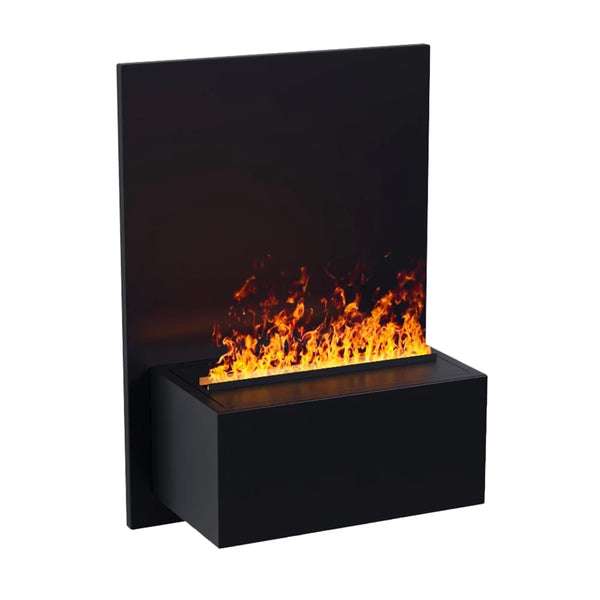 Brekke Wall-Mounted Water Vapour Fireplace - Black