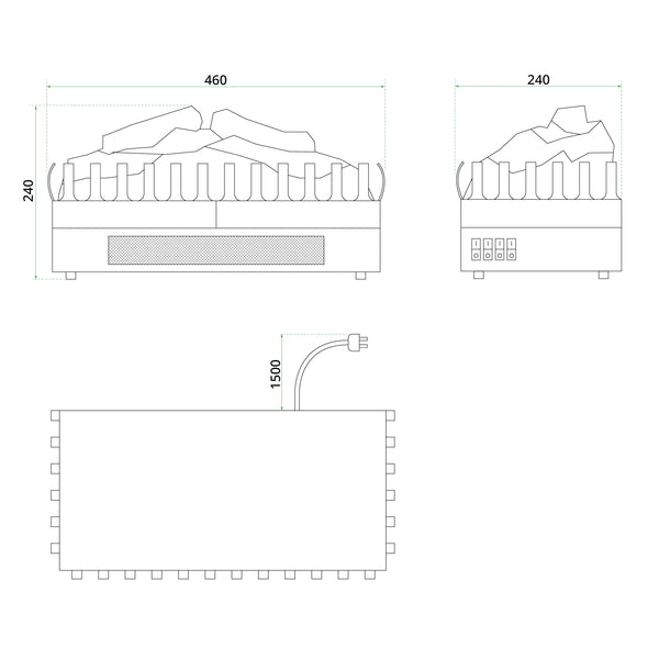 Bryher Electric Fireplace Insert