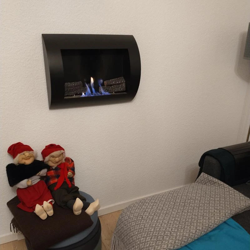 Ocean - Black Bio Wall Fireplace