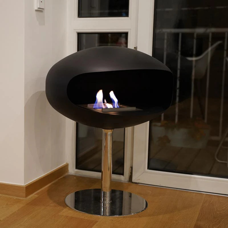 Cocoon Pedestal com Varão Aço - Preto Mate
