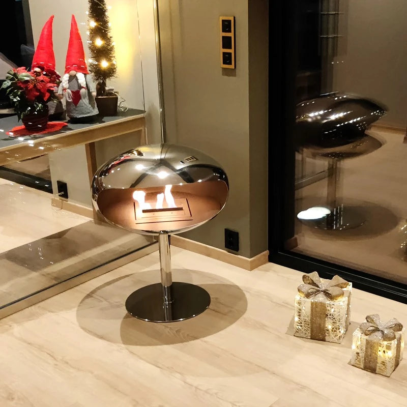 Cocoon Pedestal - Aço Polido