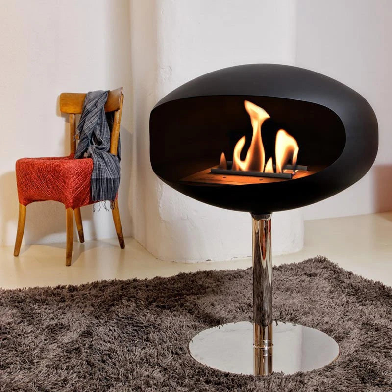 Cocoon Pedestal com Varão Aço - Preto Mate