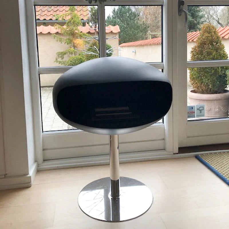 Cocoon Pedestal - Matte Black with Steel Pedestal