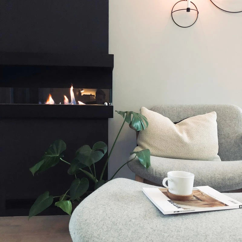 Right-facing Corner Fireplace - 85 cm