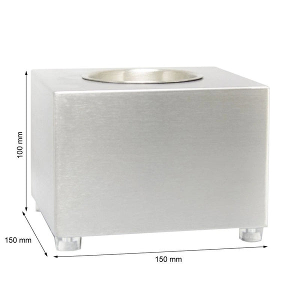 Cube Tabletop Bio Fireplace - Steel