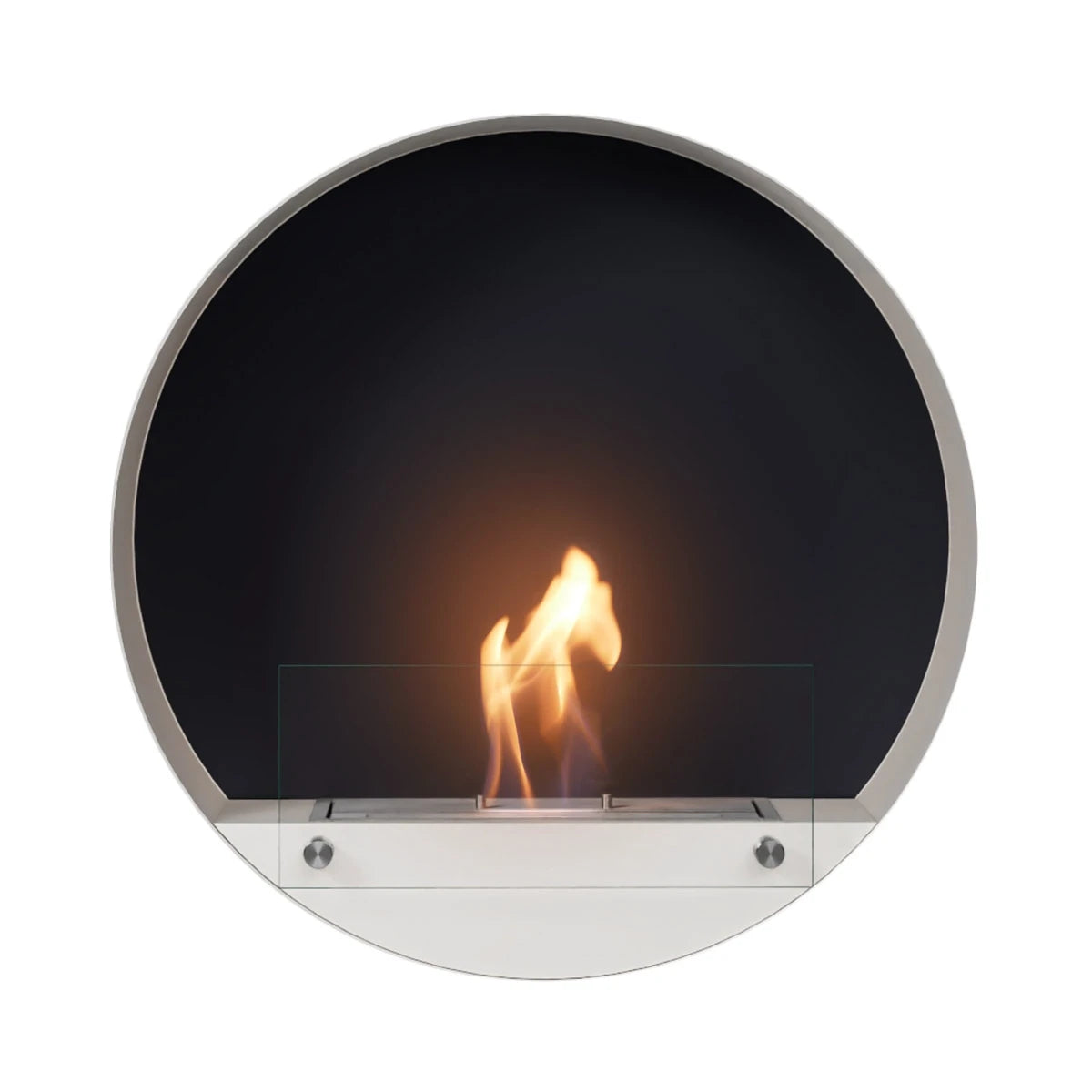 Delaware White - Round Wall Mounted Biofireplace