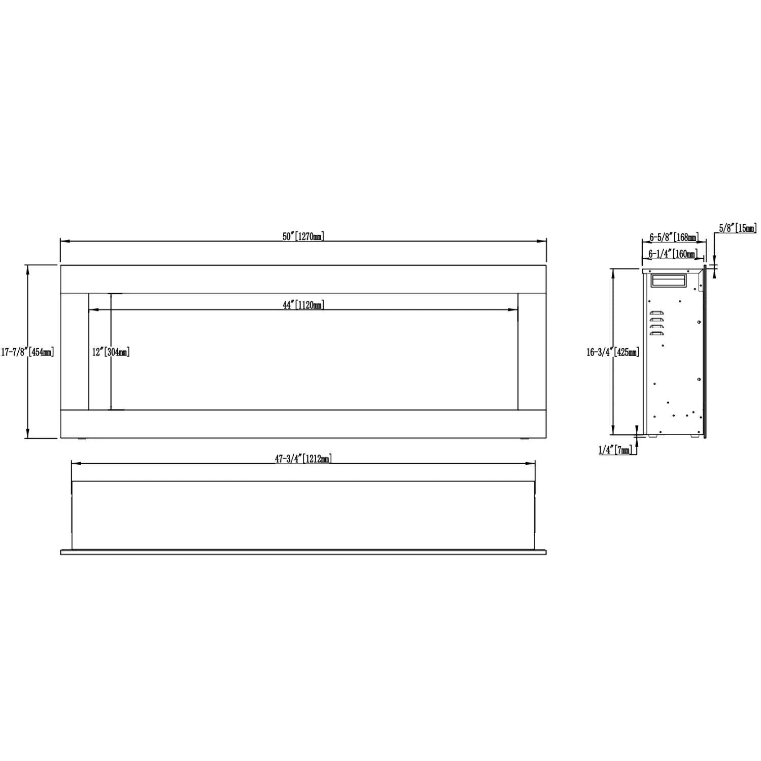 Lareira Elétrica Aflamo Diamond 128 cm