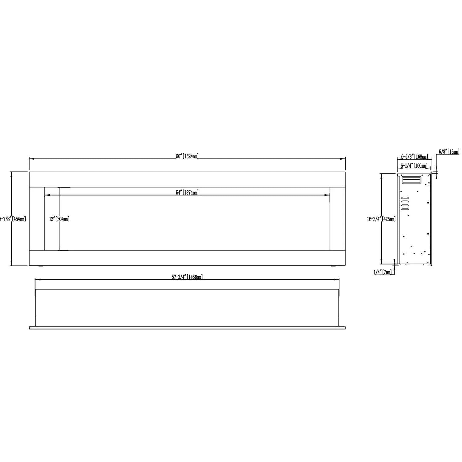 Aflamo Diamond 152 cm Lareira Elétrica