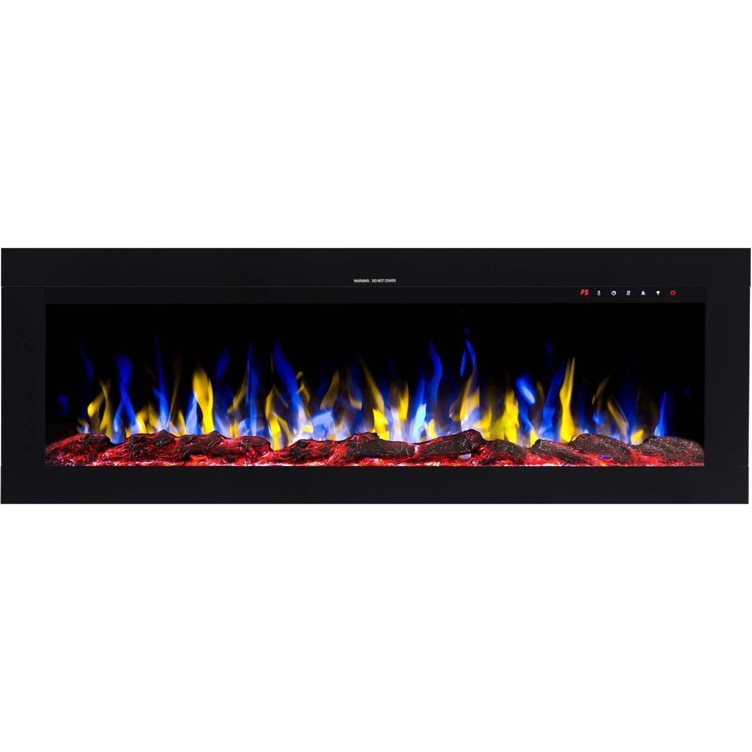 Aflamo Diamond 165 cm black wall-mounted electric fireplace