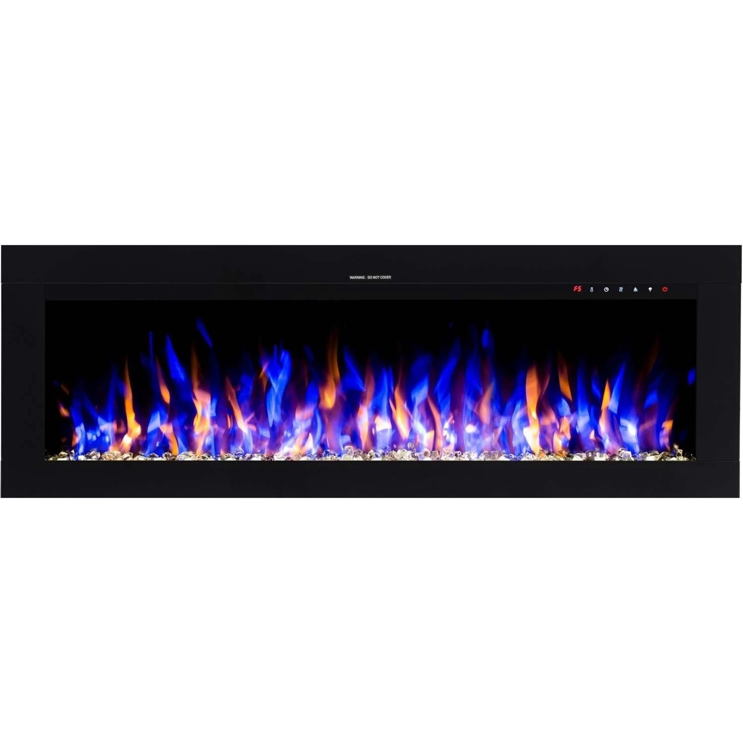 Aflamo Diamond 165 cm black wall-mounted electric fireplace