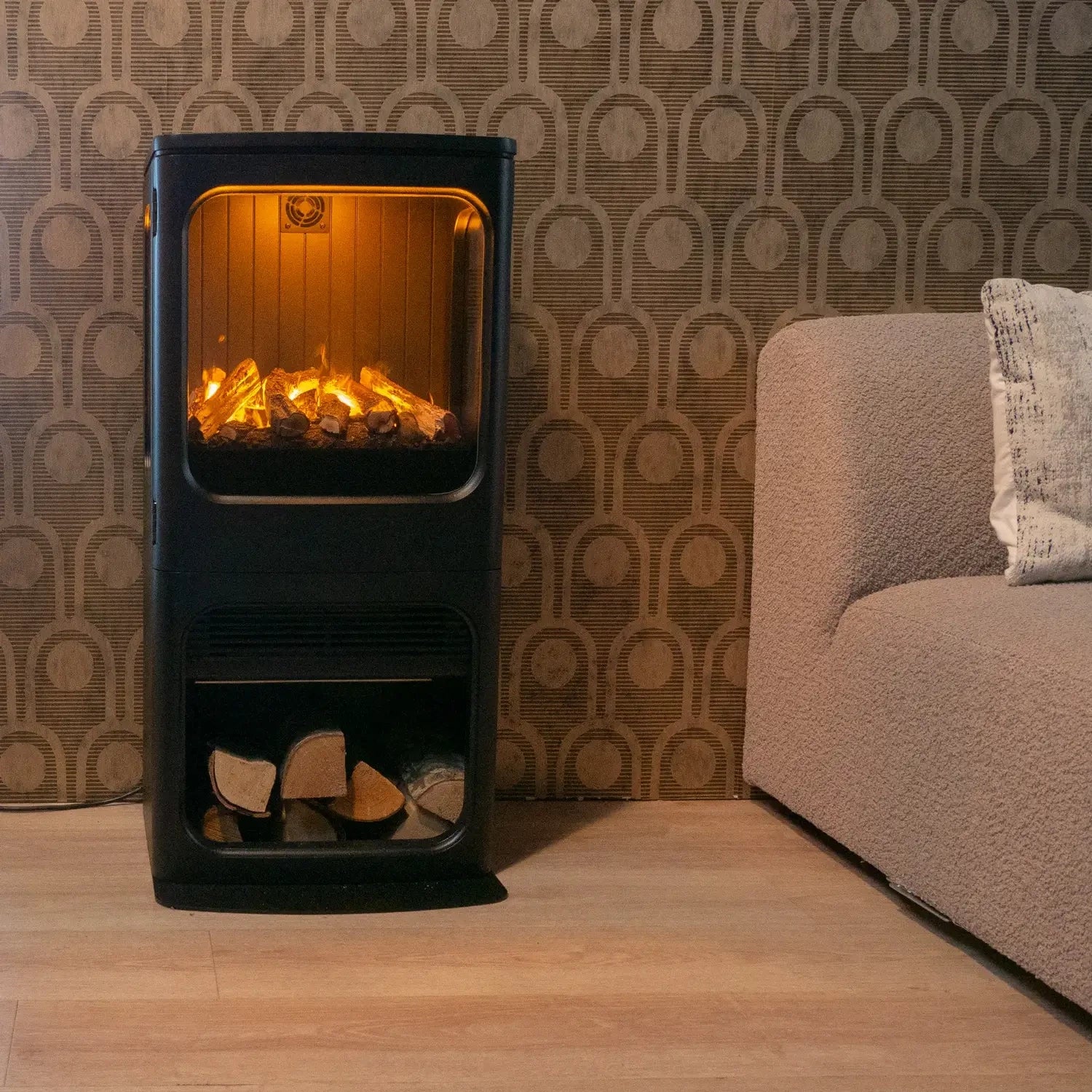 Mapleton 100 – Freestanding Water Vapour Fireplace in Cast Iron