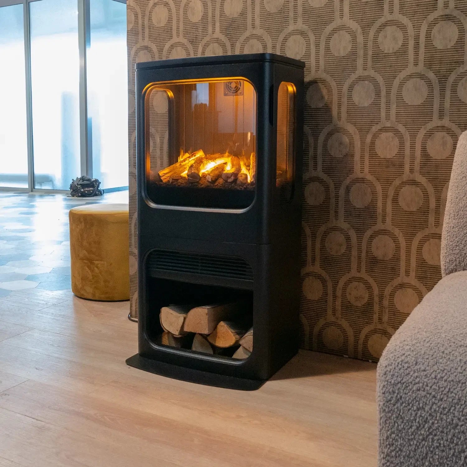 Mapleton 100 – Freestanding Water Vapour Fireplace in Cast Iron
