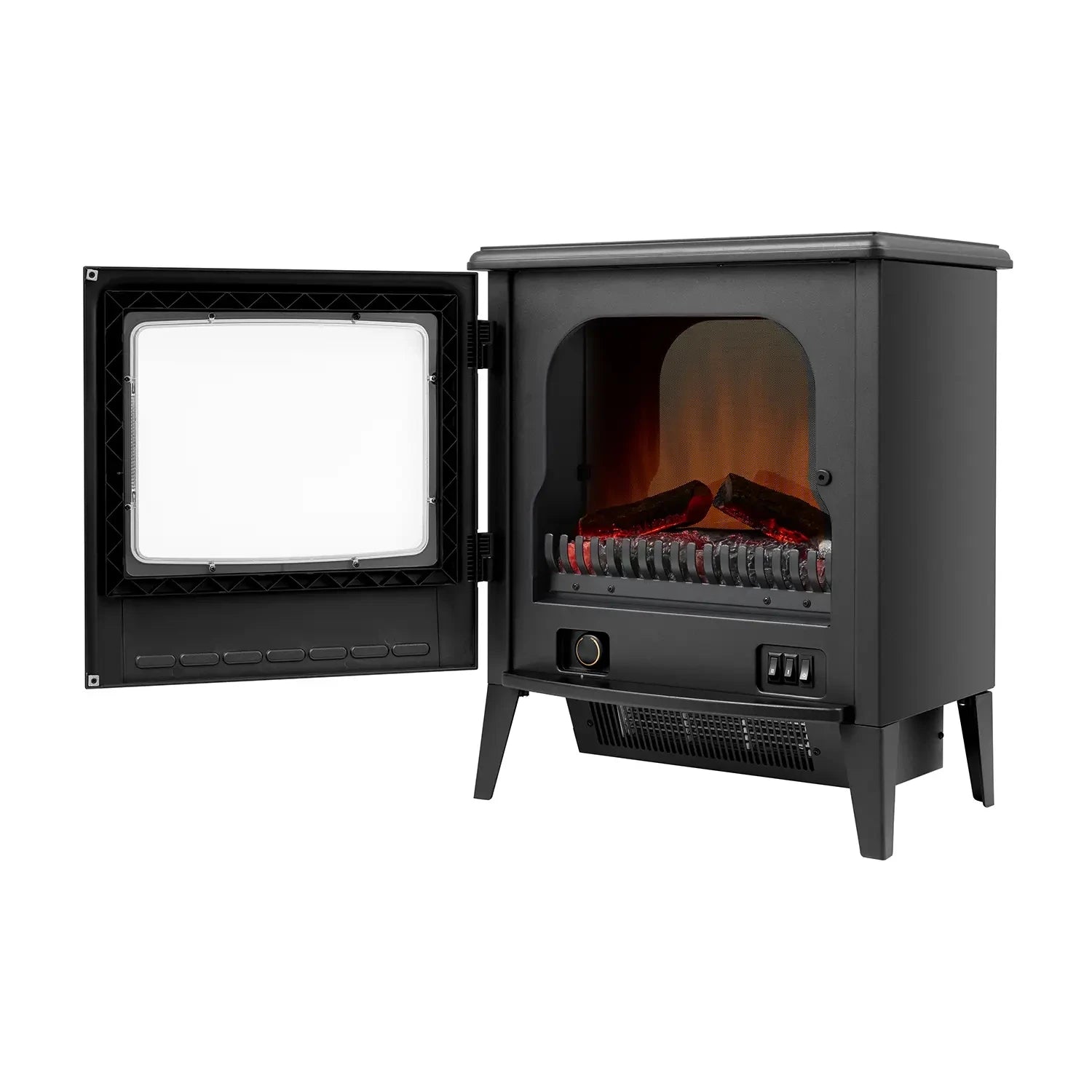 Lucia Electric Stove Fireplace - Black