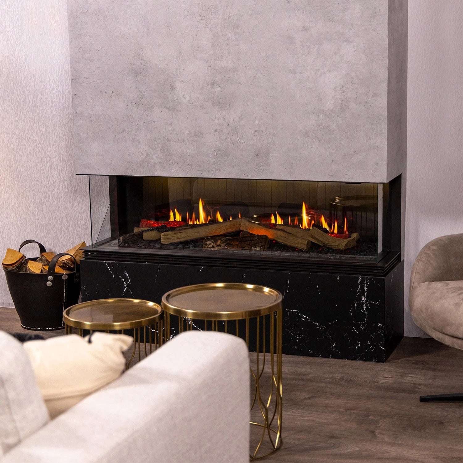 Vista 130 I - 1-Sided Built-in Electric Fireplace