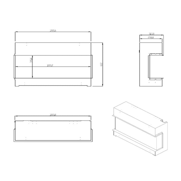Vivente Plus 100 - Built-in Electric Fireplace