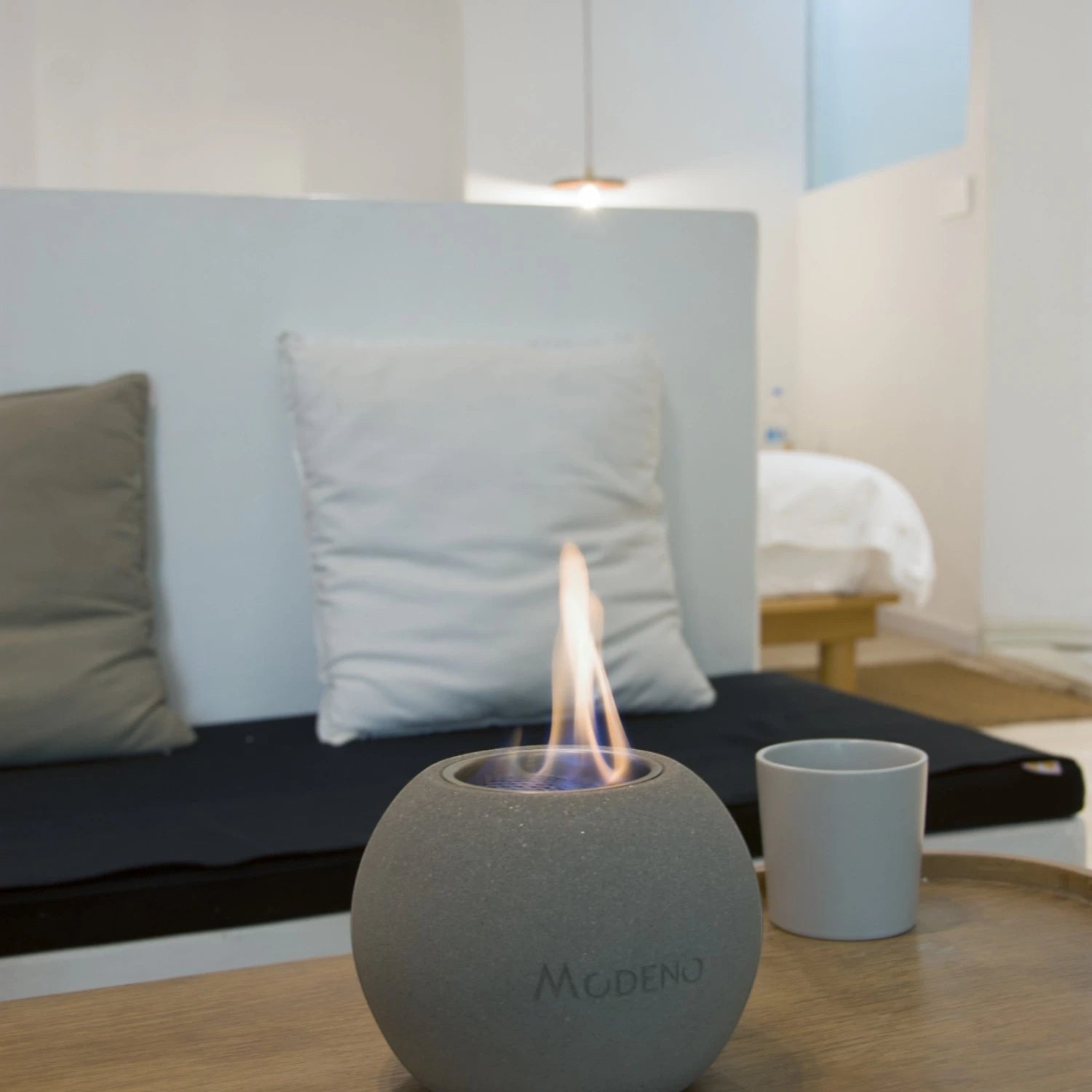 Paffu Bioethanol Tabletop Fireplace – Grey