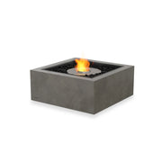 Base 30 bioethanol fire pit, sleek square outdoor style