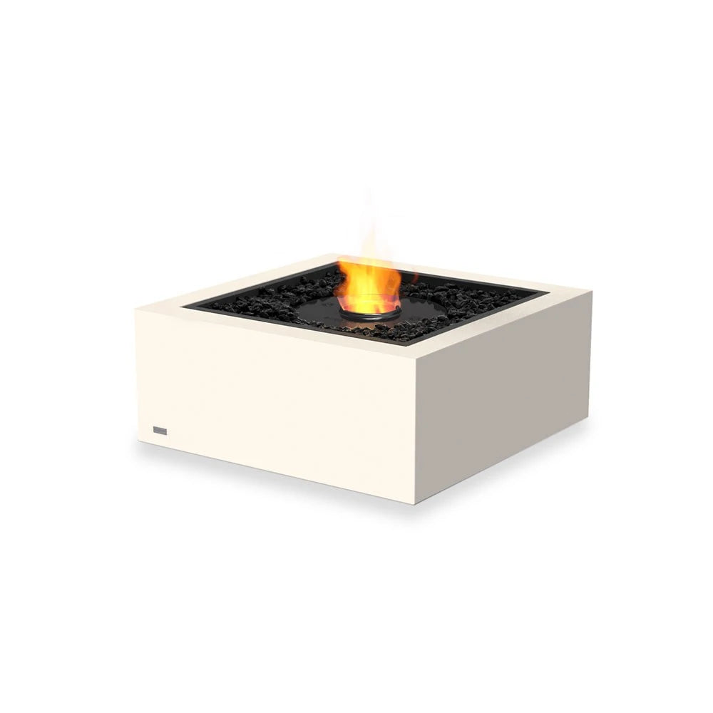 Base 30 bioethanol fire pit, sleek square outdoor style