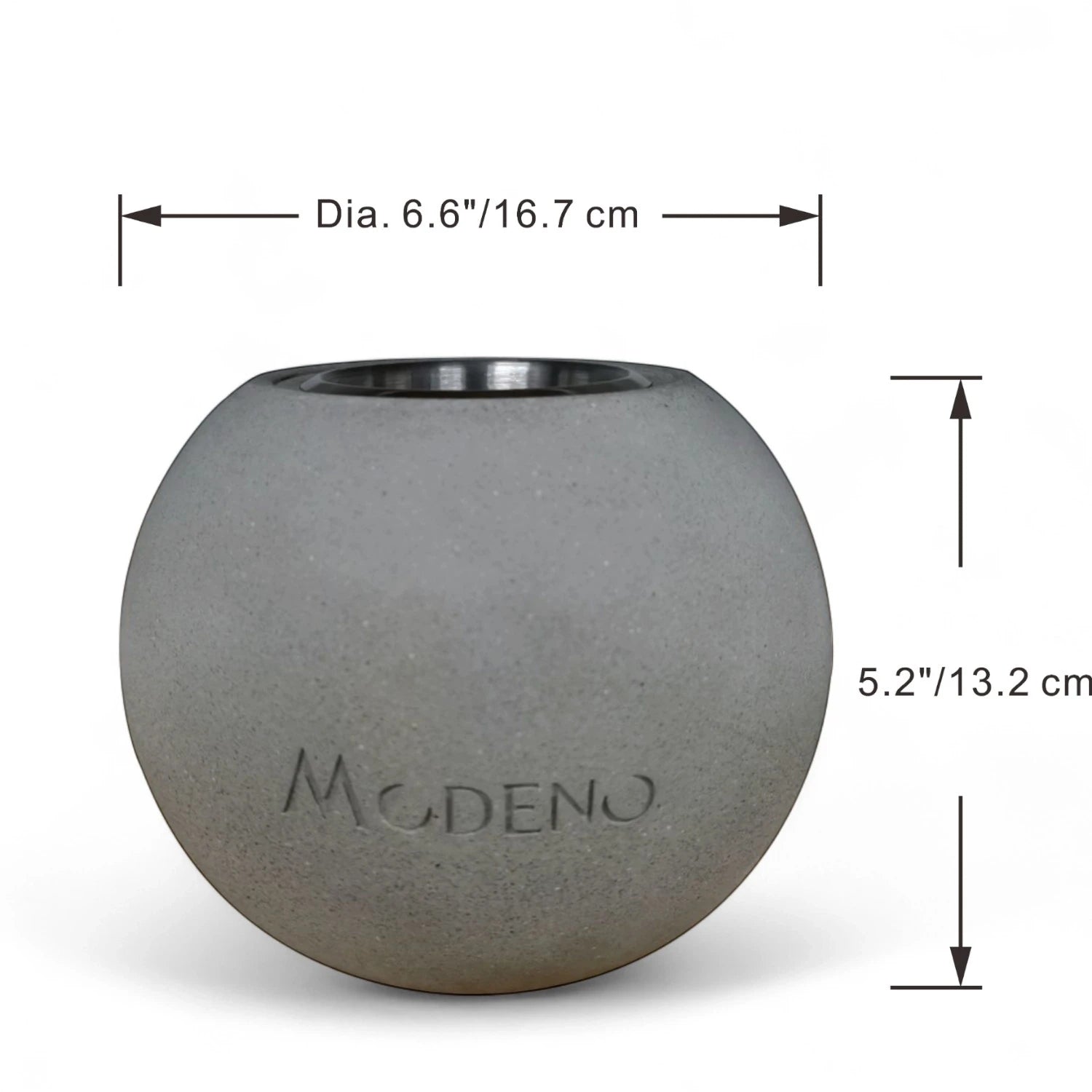 Lareira de Mesa a Bioetanol Paffu – Cinzento