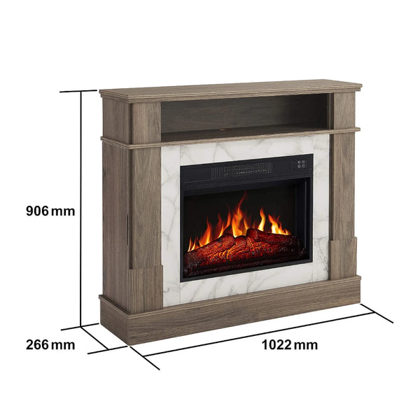 For Living Electric Fireplace – Grey Oak