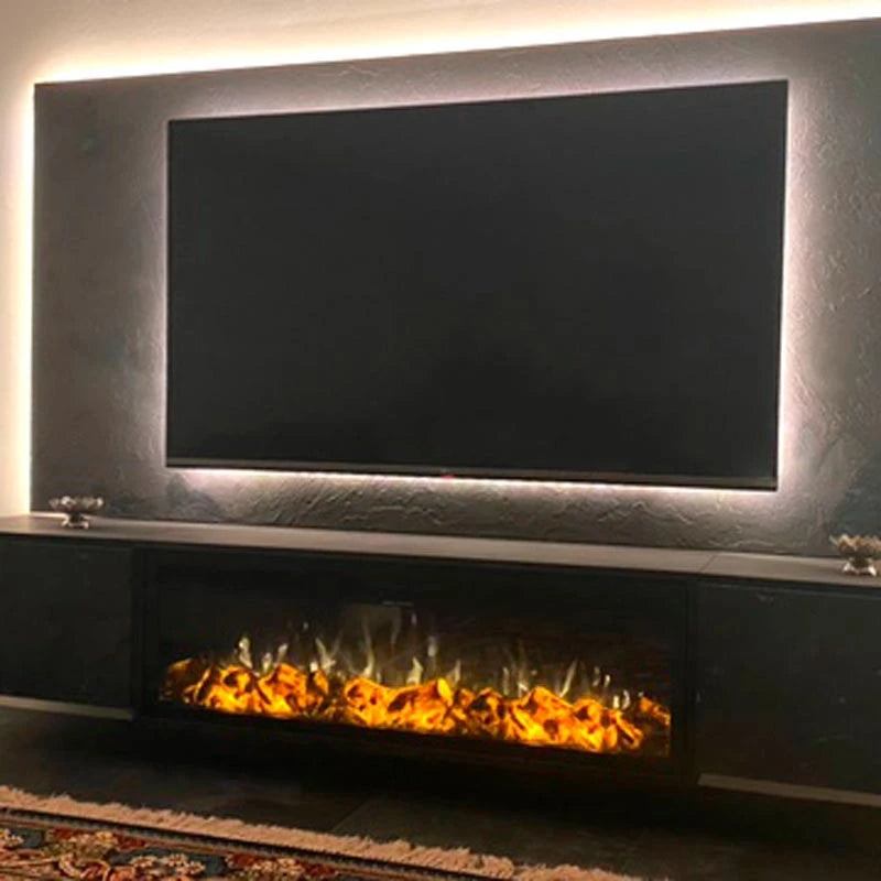 Lareiras Elétricas Embutidas LED Clássico - 129 cm