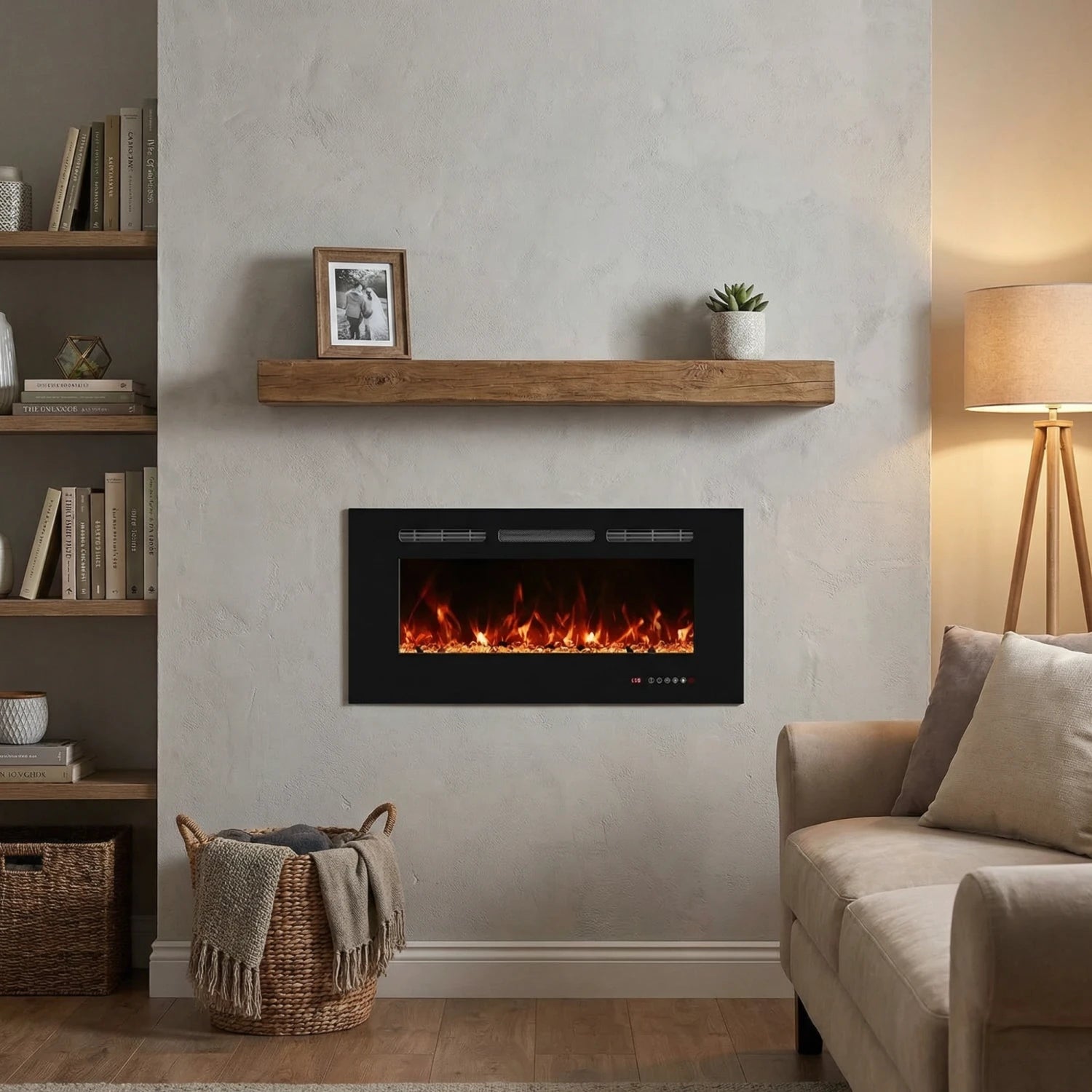 Titanite Built-In Electric Fireplace - 91 cm