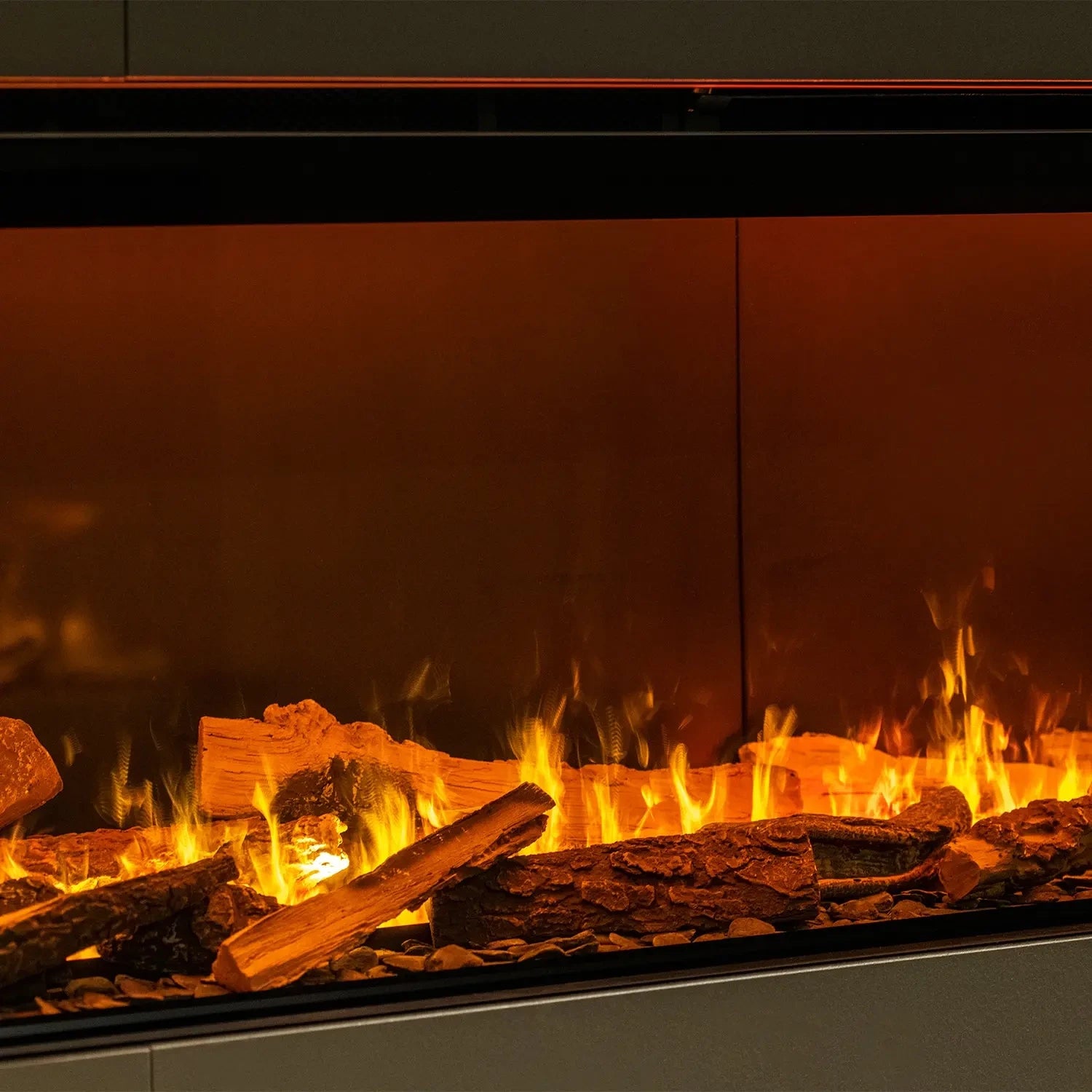 Faber e-SliM Linear 1700-450 I one-sided built-in water vapours fireplace