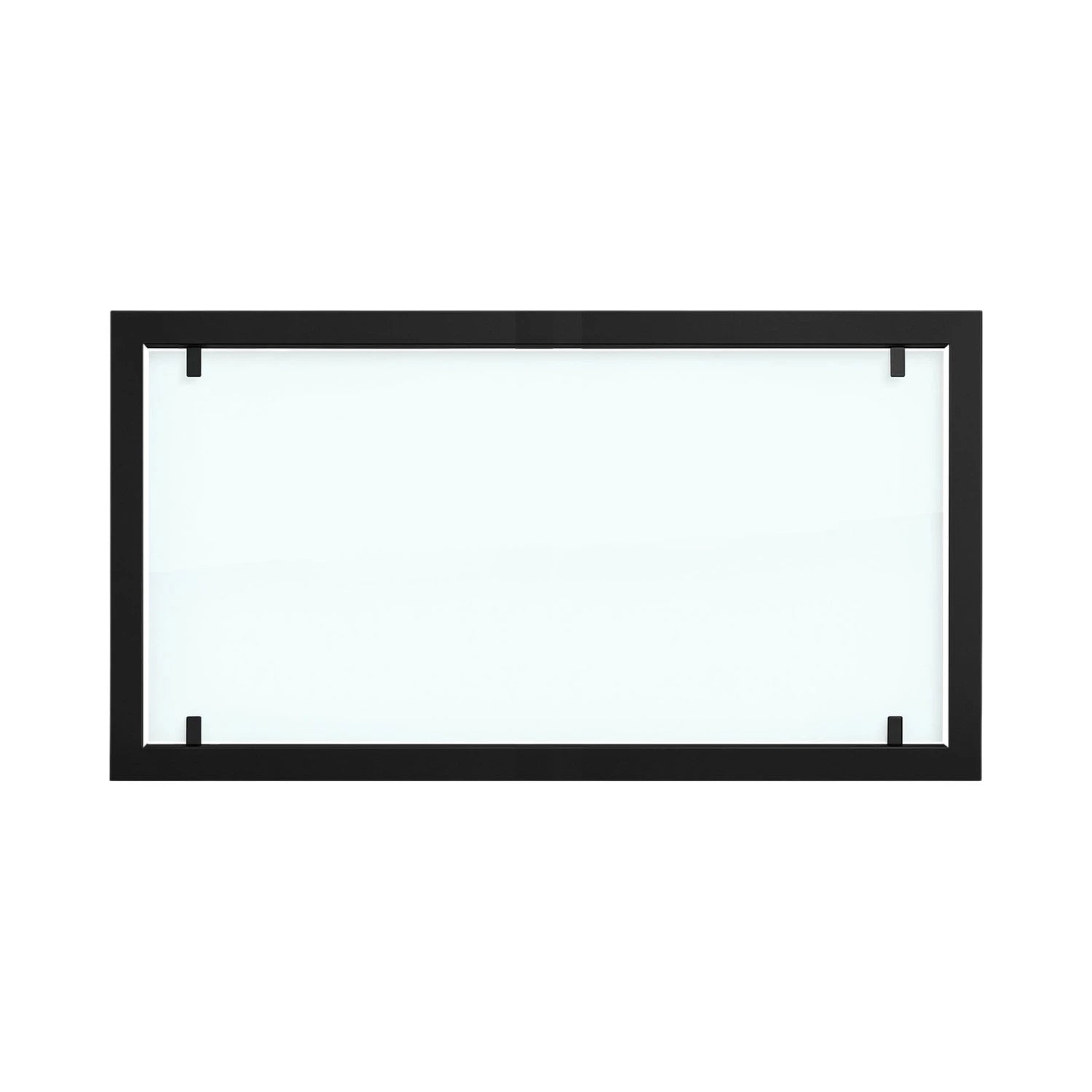 Black steel outer frame with full glass for Foco 1100 bio fireplaces.