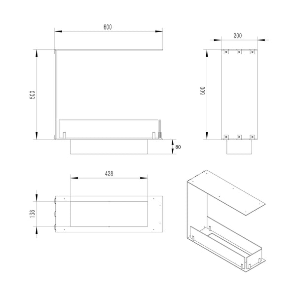 Foco Room Divider 600 Slim