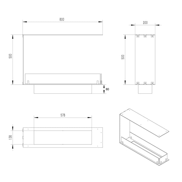 Foco Room Divider 800 Slim
