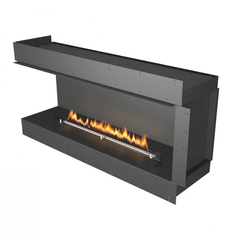 Left-facing Planika corner fireplace