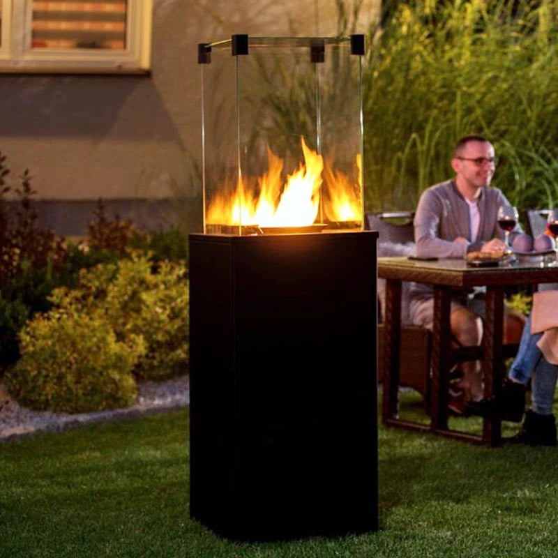 Deluxe Patio Outdoor Gas Fireplace - Black