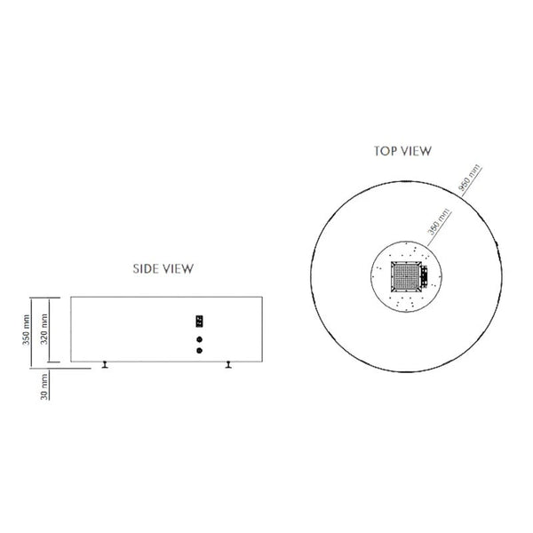 Galio Fire Pit Corten Automatic