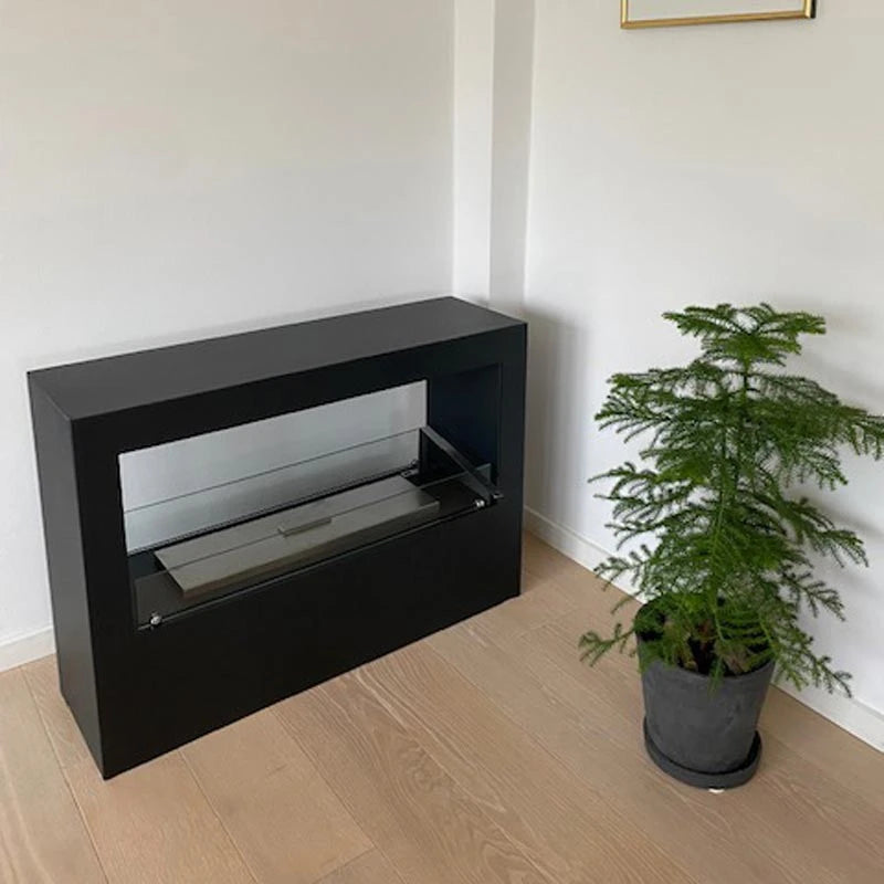 Lansing L - Black Freestanding Bioethanol Fireplace
