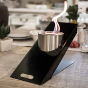 Oblique Single Table Fireplace - Black GlammFire