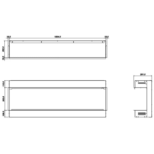 Glazer 1500 - Built-in Electric Fireplace