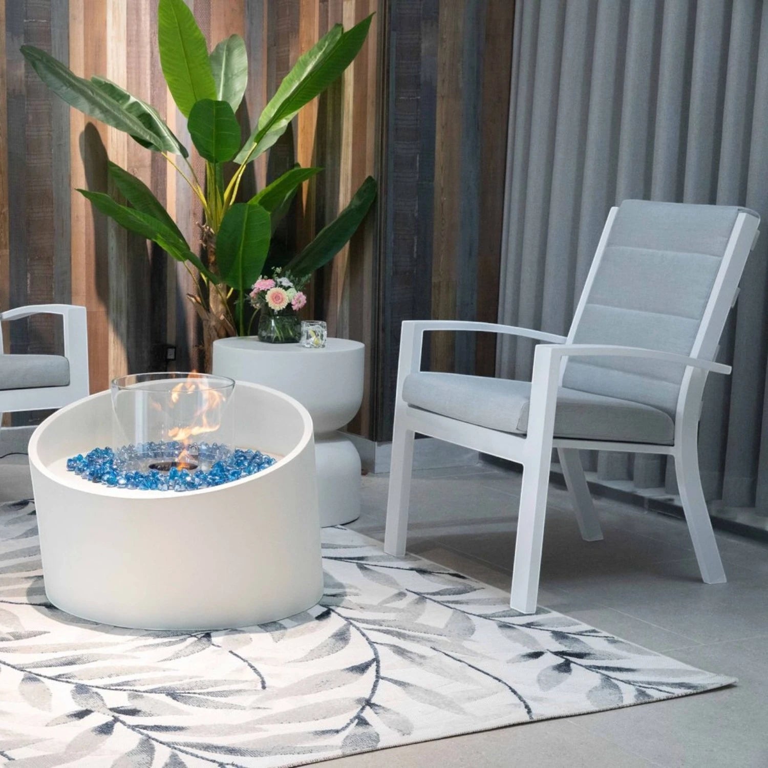 TORRE Bioethanol Fire Column – Cream White